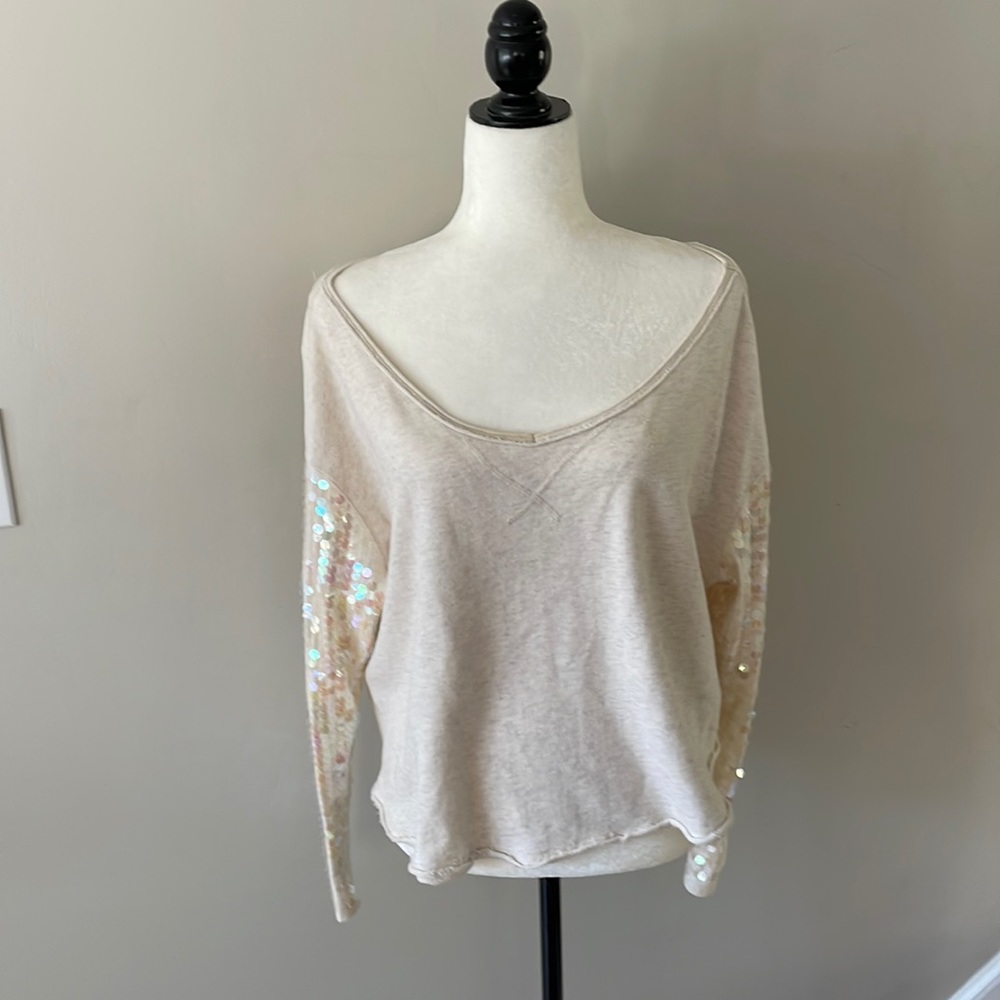 Free People sequined terry top